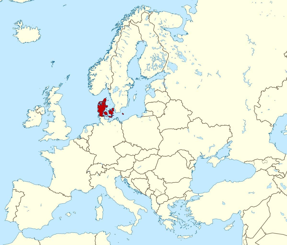 Karte von Dänemark Lage auf der Welt