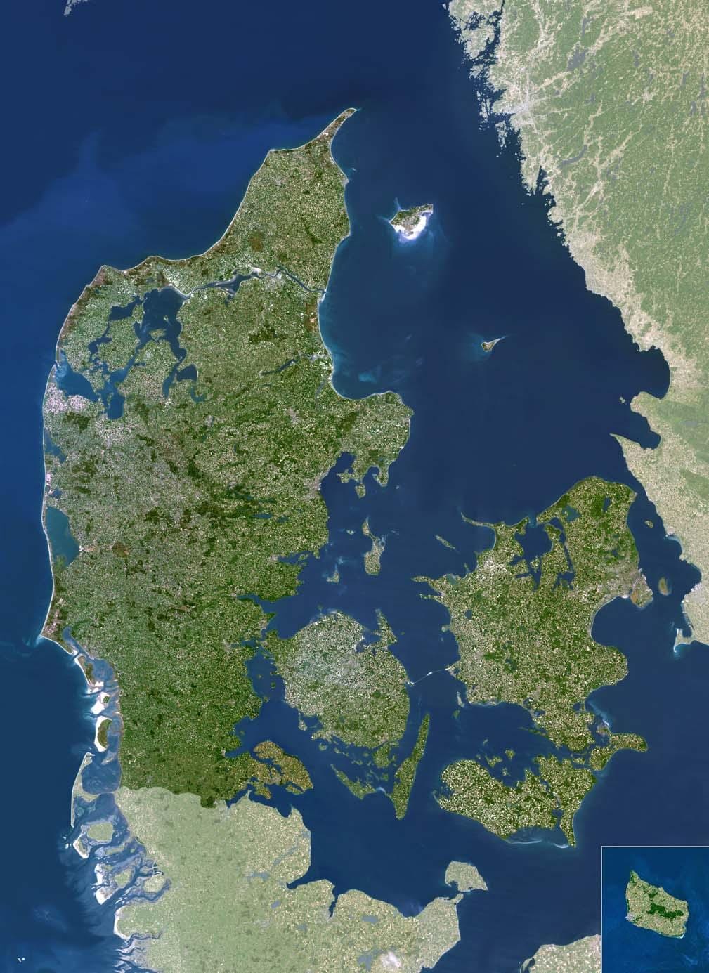 Karte von Dänemark-Sat 