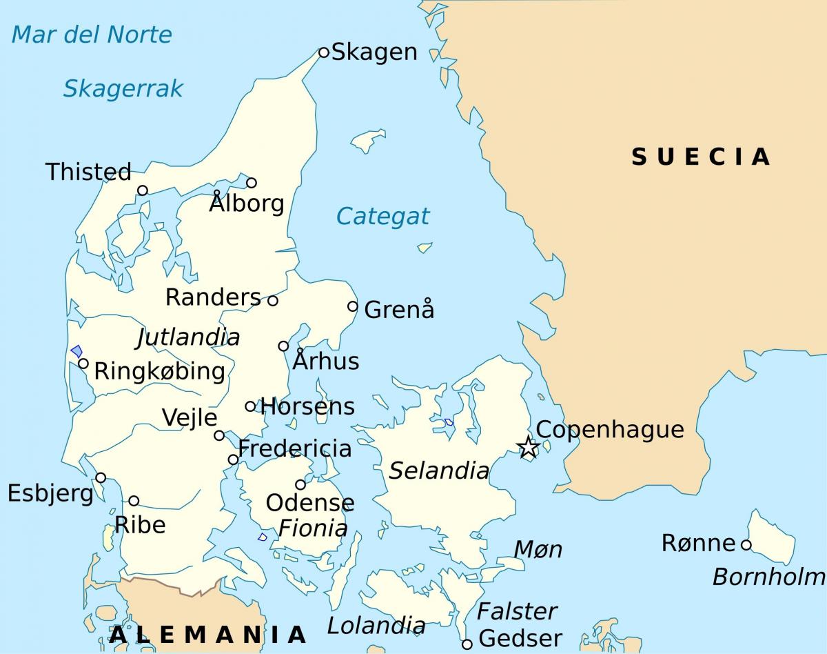 Karte von fredericia Dänemark