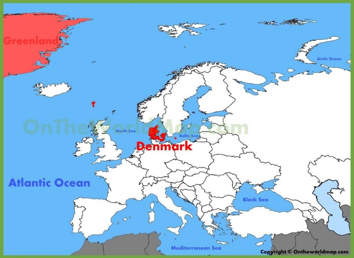 Kopenhagen, Dänemark, Europa-Karte