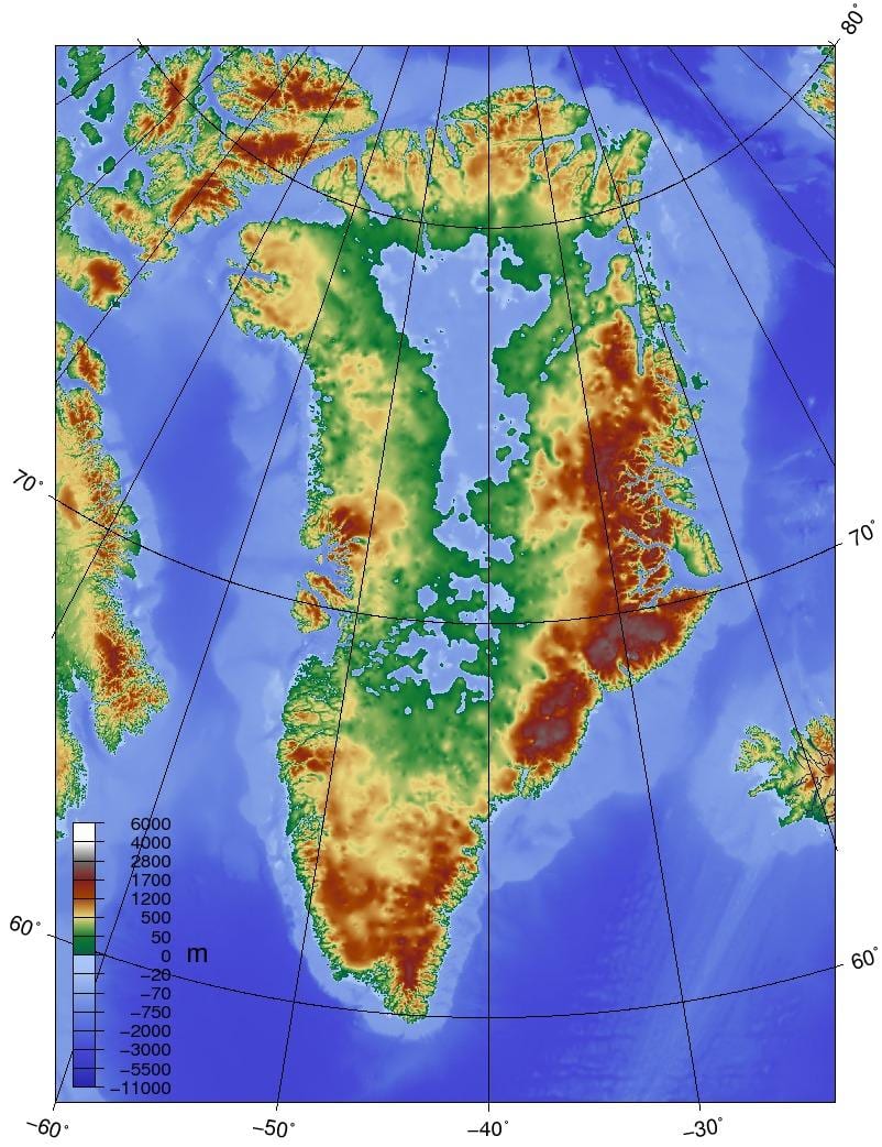 Karte von Dänemark: topographische