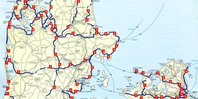 Dänemark national cycle routes map