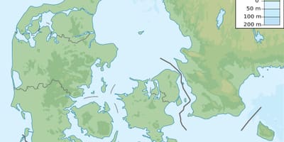 Karte von Dänemark Höhe