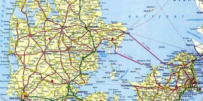 Dänemark Landkarte mit Städten