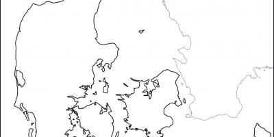 Karte von Dänemark Umriss