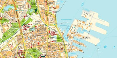 Karte von Kopenhagen-Dänemark