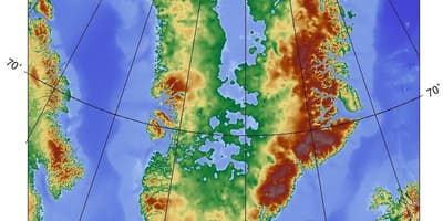 Karte von Dänemark: topographische
